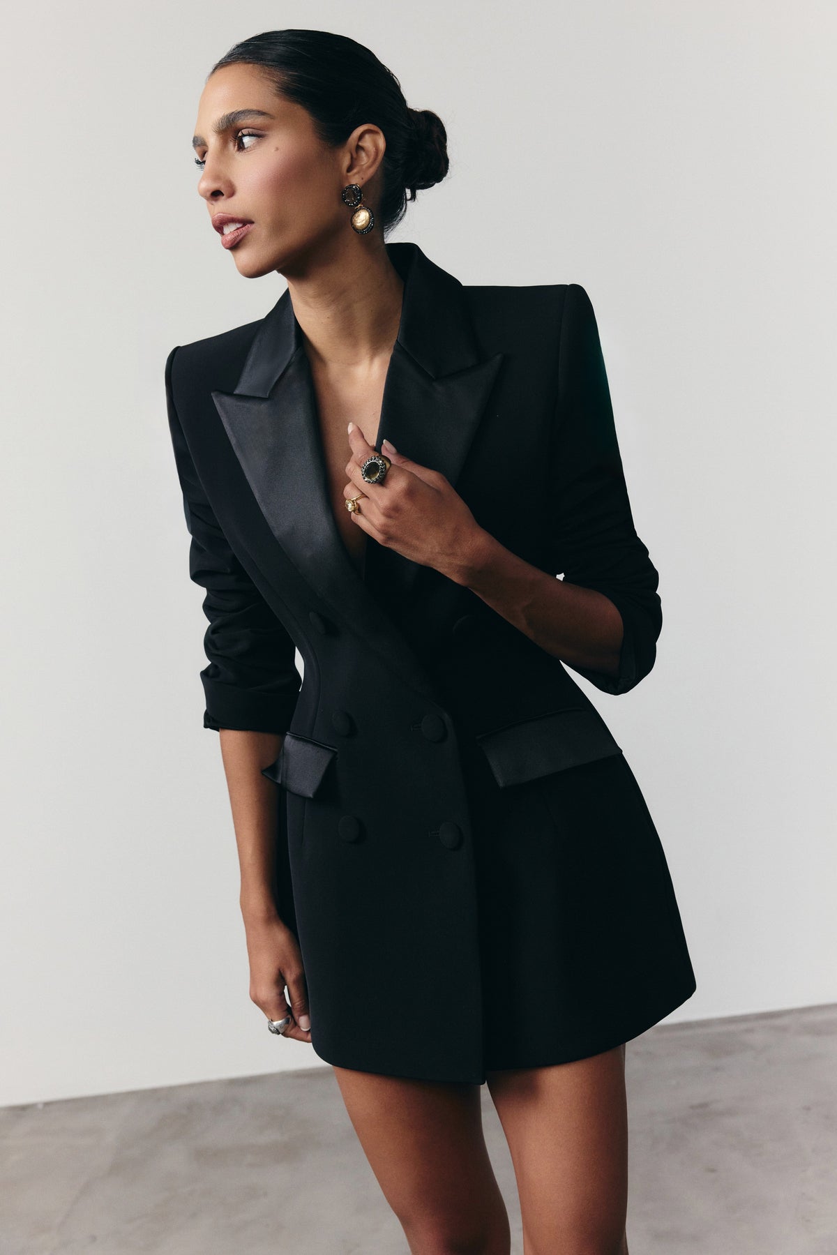 Monica Black Blazer Dress