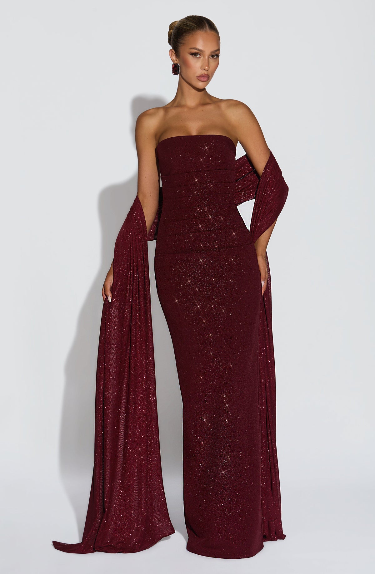 Agnes Shawl - Wine Sparkle