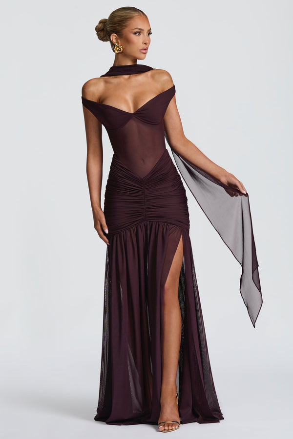 Alaia Maxi Dress - Plum