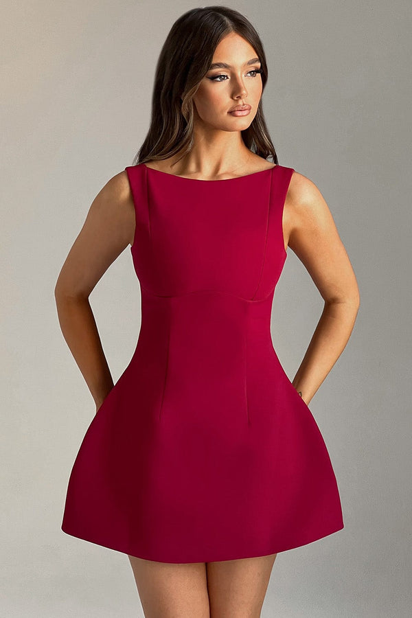 Alana Mini Dress - Wine