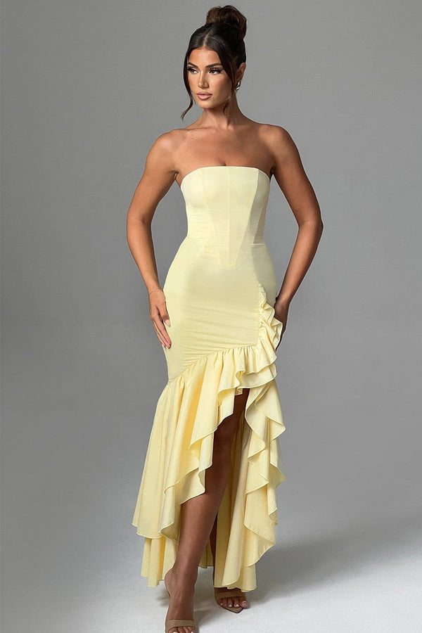 Angelina Maxi Dress - Lemon