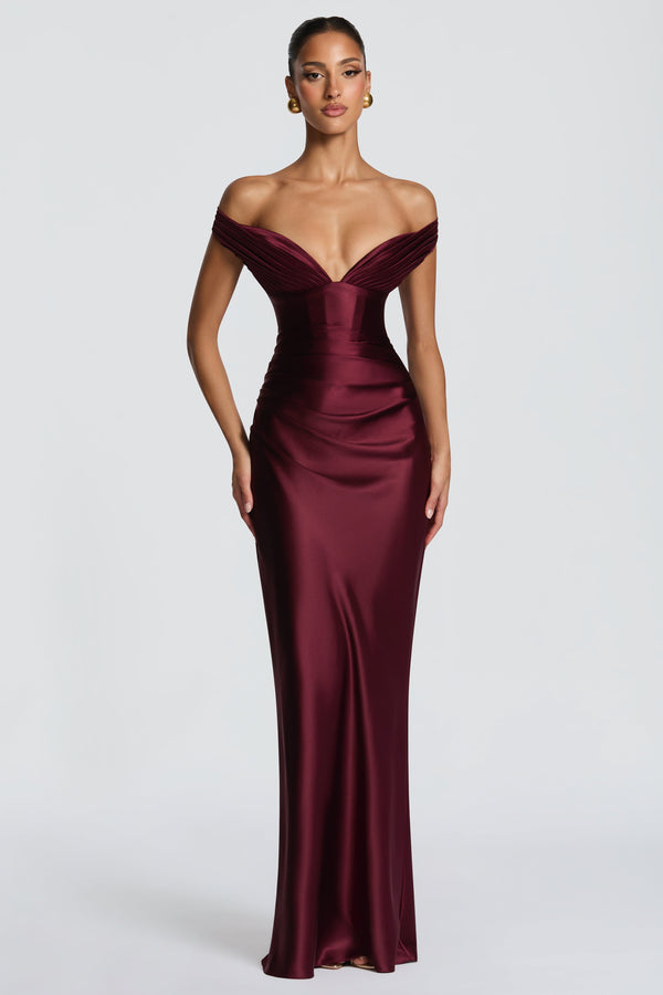 Aurelia Maxi Dress - Cherry Lacquer
