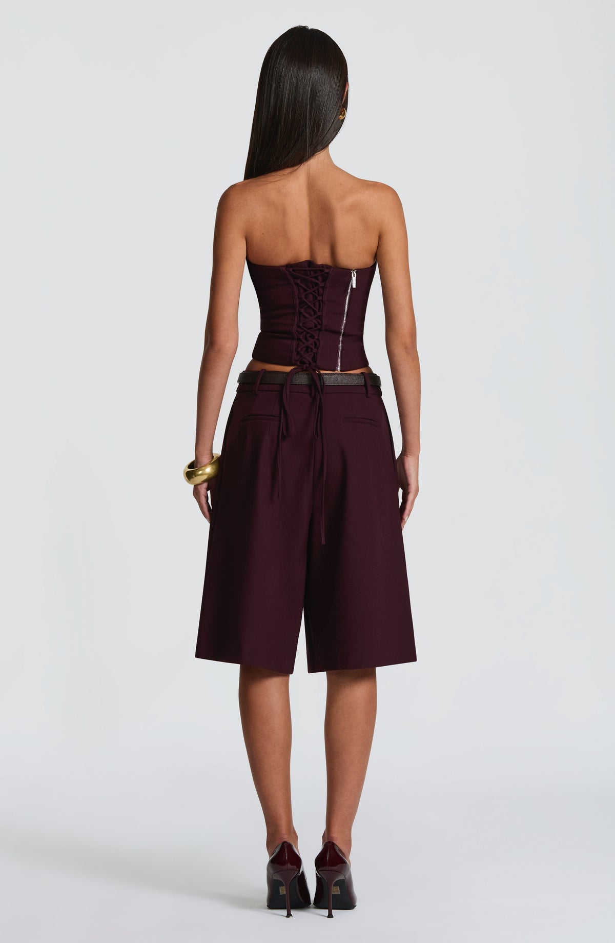 Ausra Bermuda Shorts - Plum