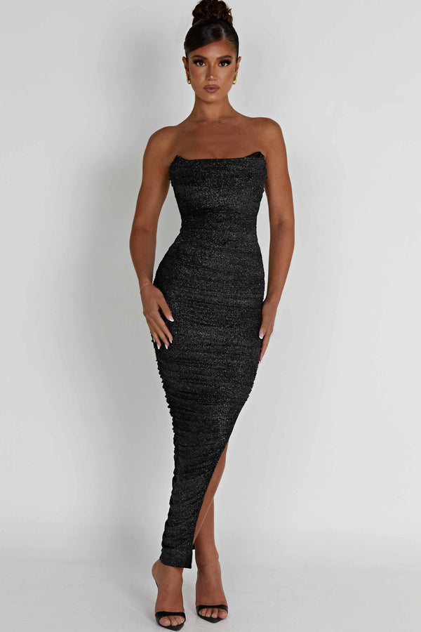 Demi Maxi Dress - Black Sparkle