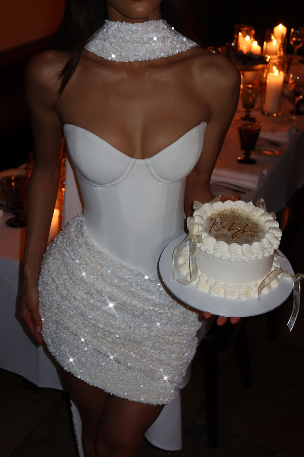 Denise Mini Dress - Ivory