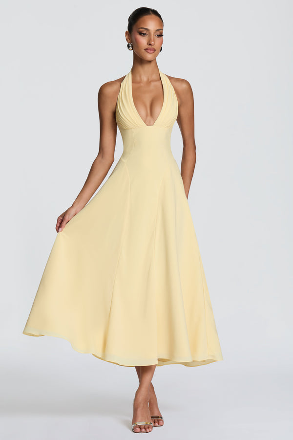 Hayden Midi Dress - Lemon