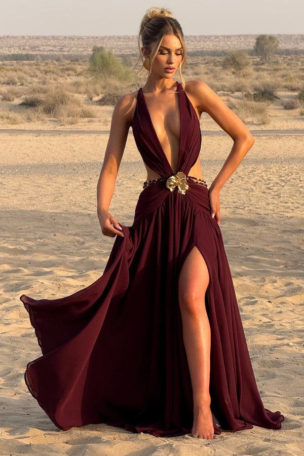 Indianna Maxi Dress - Cherry Lacquer