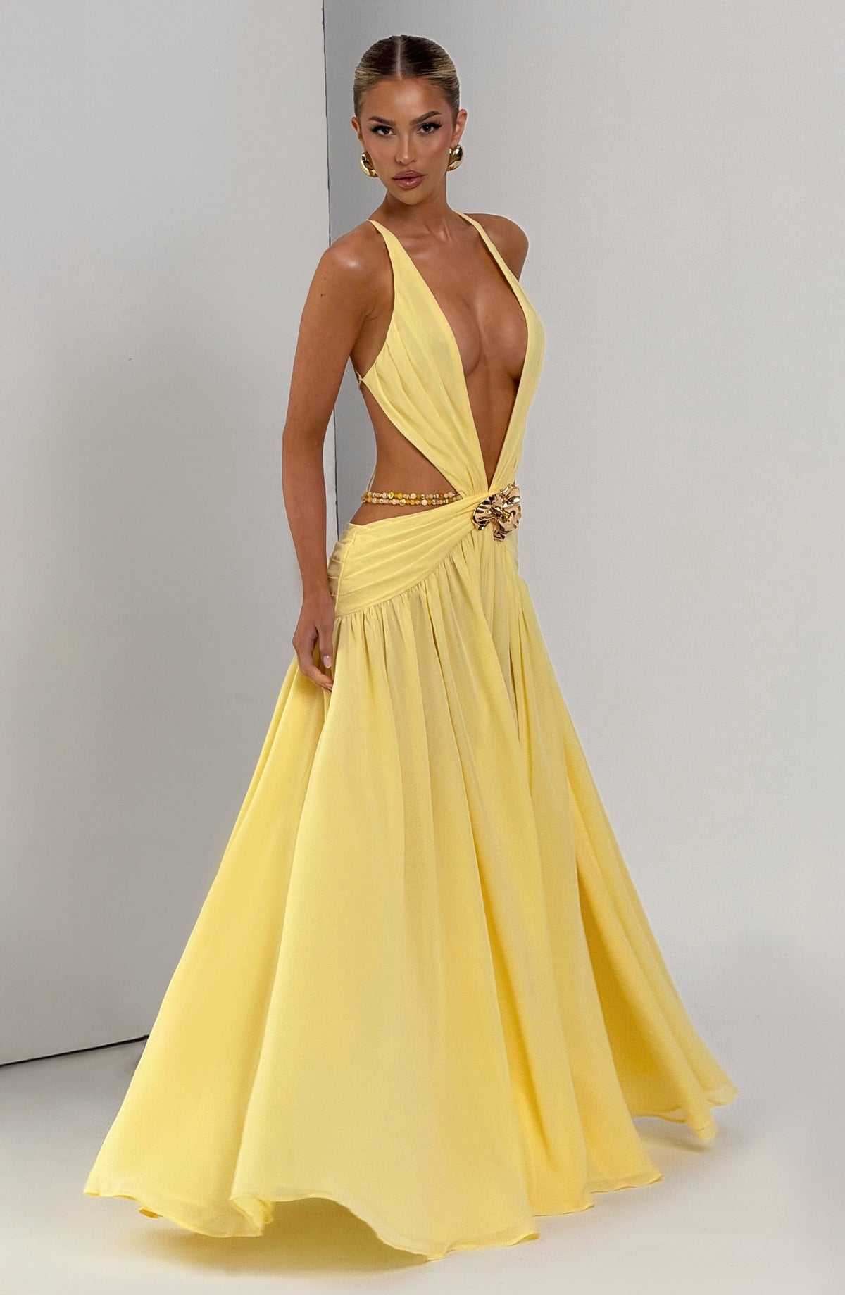 Indianna Maxi Dress - Lemon