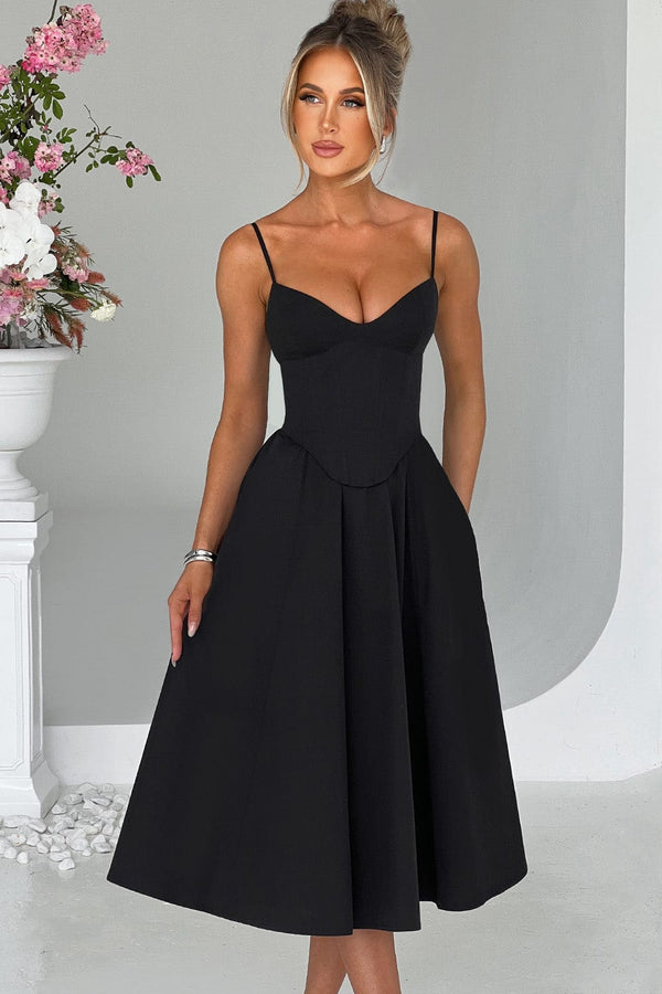 Mariella Midi Dress - Black