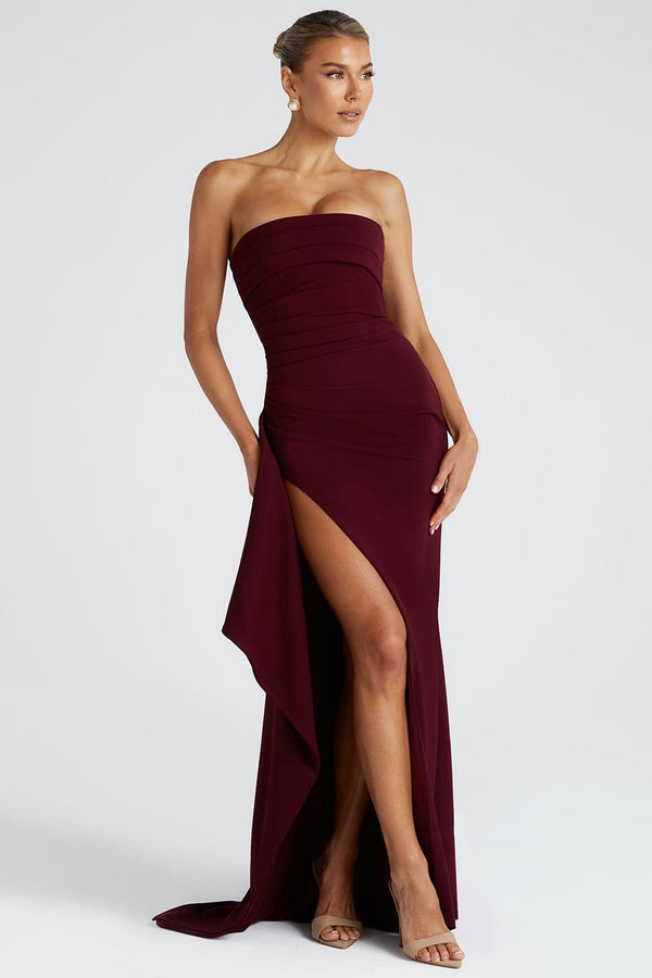Zafira Maxi Dress - Cherry Lacquer