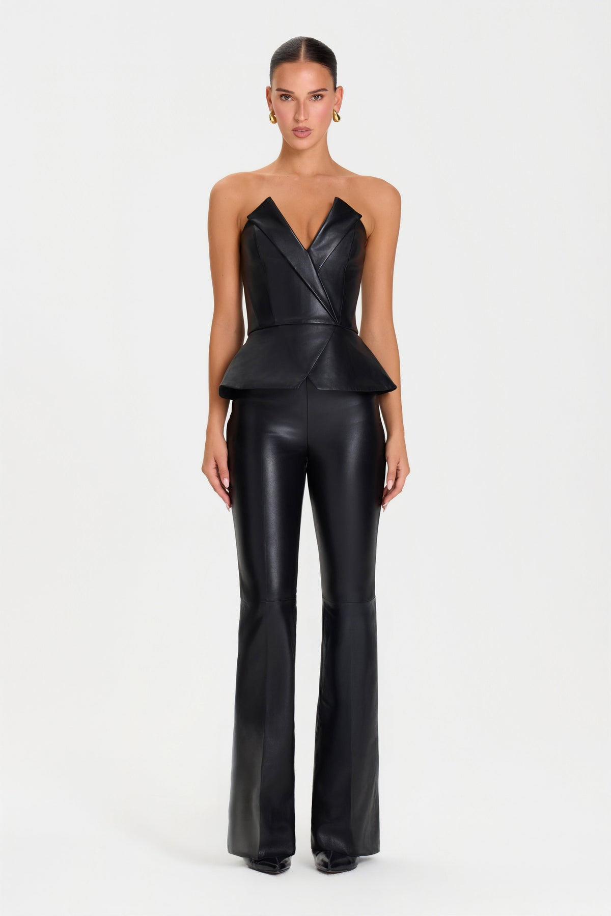 Ella Black Leather Top